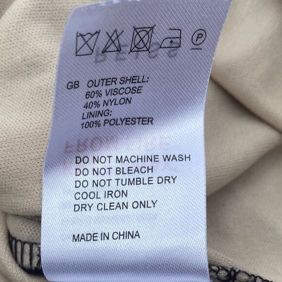 Reiss Womens Nola Textured Floral Ombre Lace Nude Black Cocktail Dress Sz 8. EUC - Picture 7 of 7